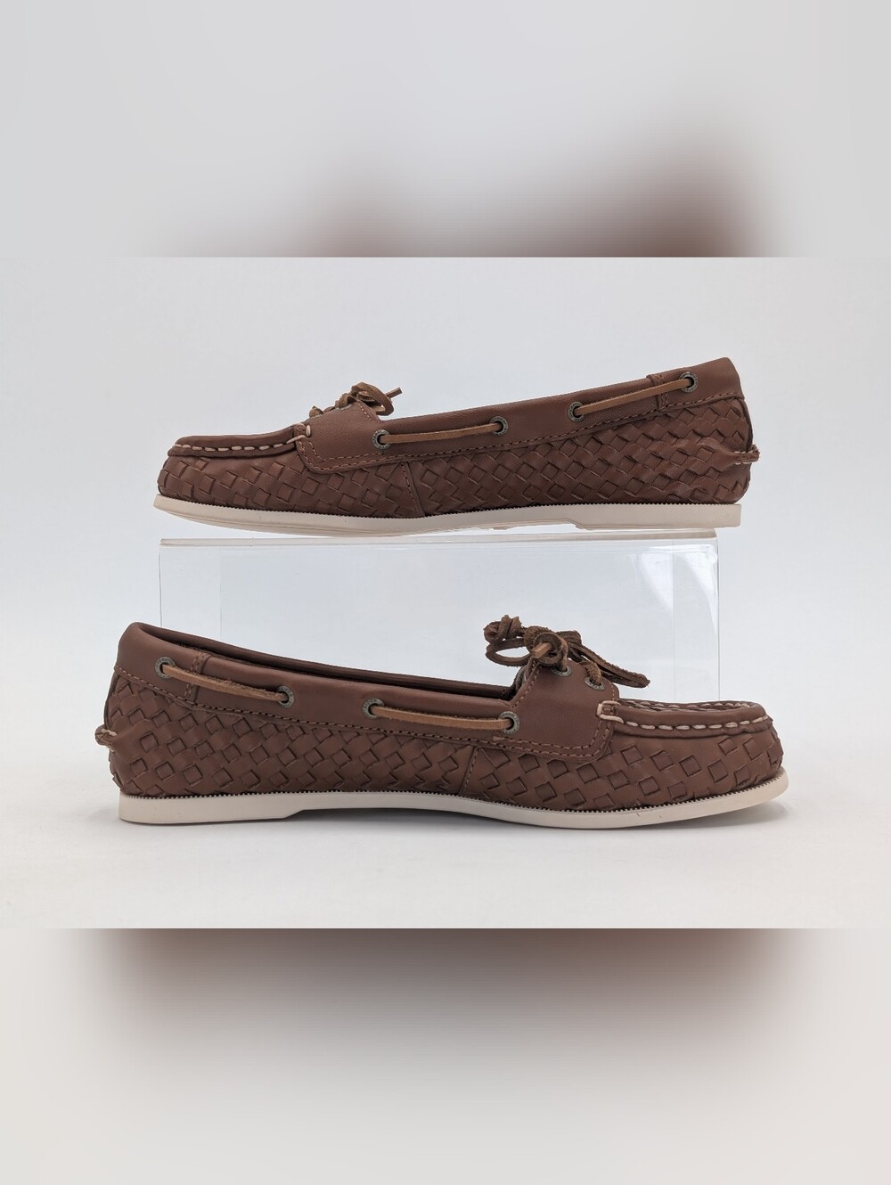NEW Sperry Top-Slider Audrey Size 6.5M Women's Cognac Brown Leather Loafers - Picture 12 of 17